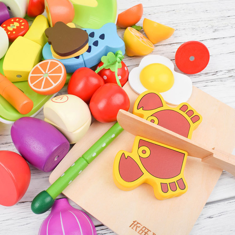1PCS Wooden Toy Magnetic Cutti - Baby Food Vegetables recension och pris