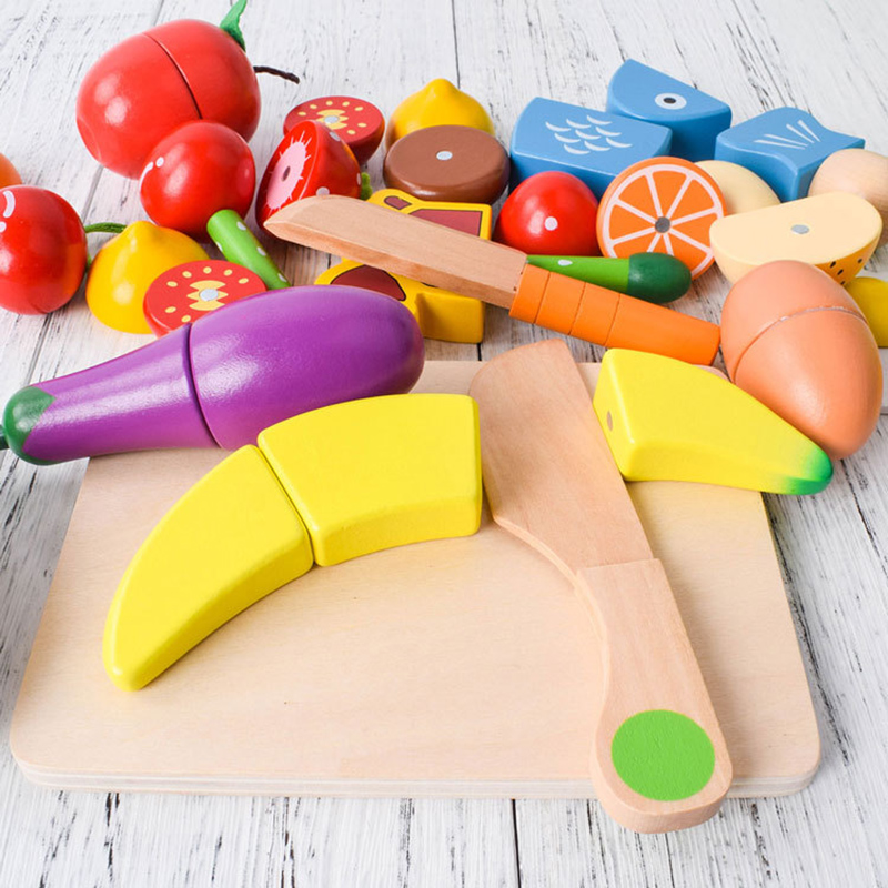 1PCS Wooden Toy Magnetic Cutti - Baby Food Vegetables recension och pris
